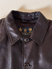 Giacca/bomber aviator in pelle testa di moro “Belfe & Belfe”