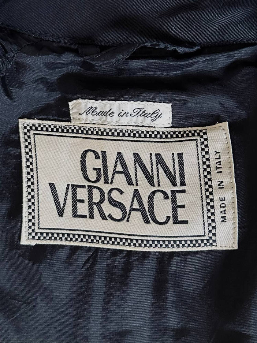 Soprabito oversize nero “Gianni Versace”