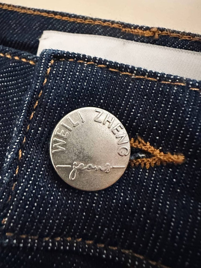 Jeans a zampa Weili Zheng in denim stretch blu scuro