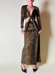 Gonna lunga con top in coordinato in velluto animalier “Roman’s”
