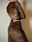 Gonna lunga con top in coordinato in velluto animalier “Roman’s”