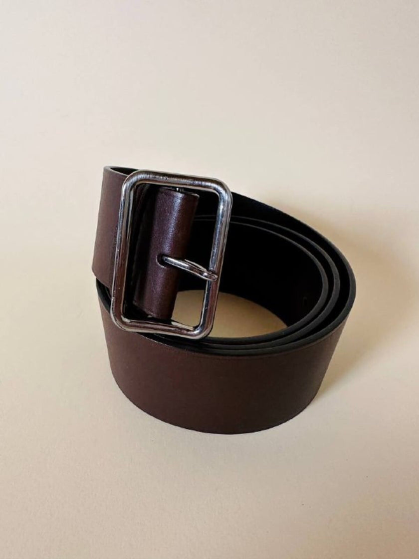 Cintura in pelle testa di moro “Jil Sander”