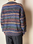 Cardigan Missoni Sport in lana operata a righe orizzontali