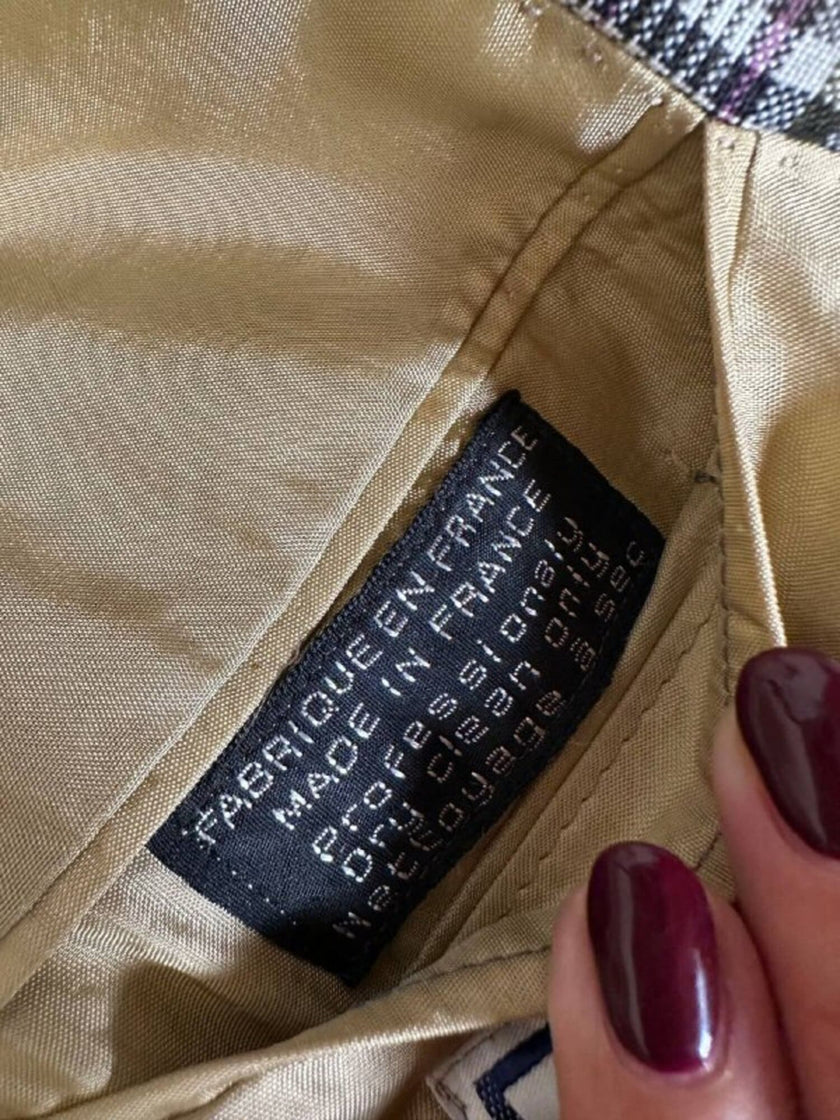 Blazer Yves Saint Laurent in rasato di lana principe di Galles