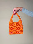 Mini hobo bag di perline arancioni