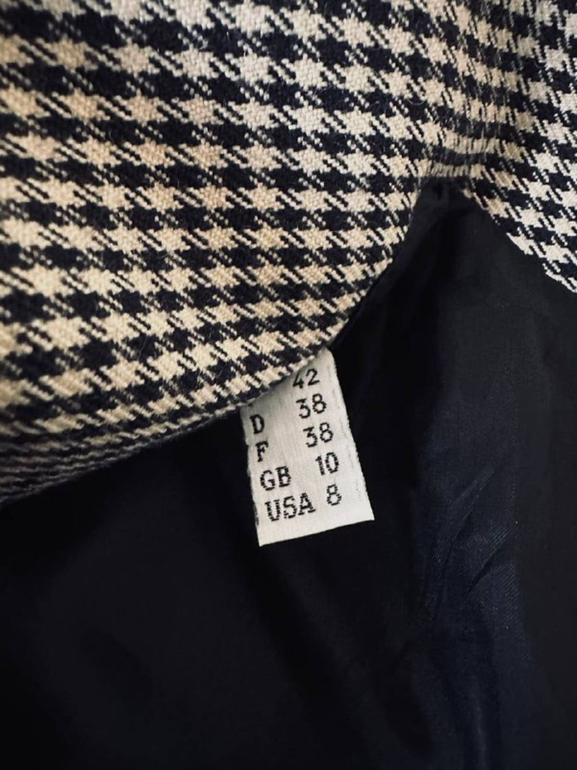 Blazer sciancrato in lana pied de poule “Rifat Ozbek”