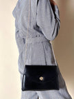 Borsa vintage Guy Laroche Paris in pelle nera