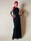 Vintage La Perla floor-length dress with a halter neckline and built-in bodysuit