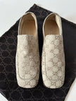 Mocassins Gucci vintage en daim avec motif monogramme GG
