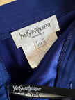 Gonna Yves Saint Laurent modello lungo a portafoglio blu oltremare
