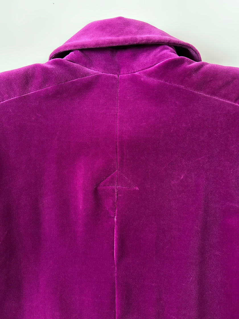 Cappottino vintage Enrico Coveri in velluto viola ciclamino