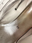 Slingback vintage a punta in plexi e strass argento Stuart Weitzman