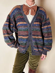Cardigan Missoni Sport in lana operata a righe orizzontali