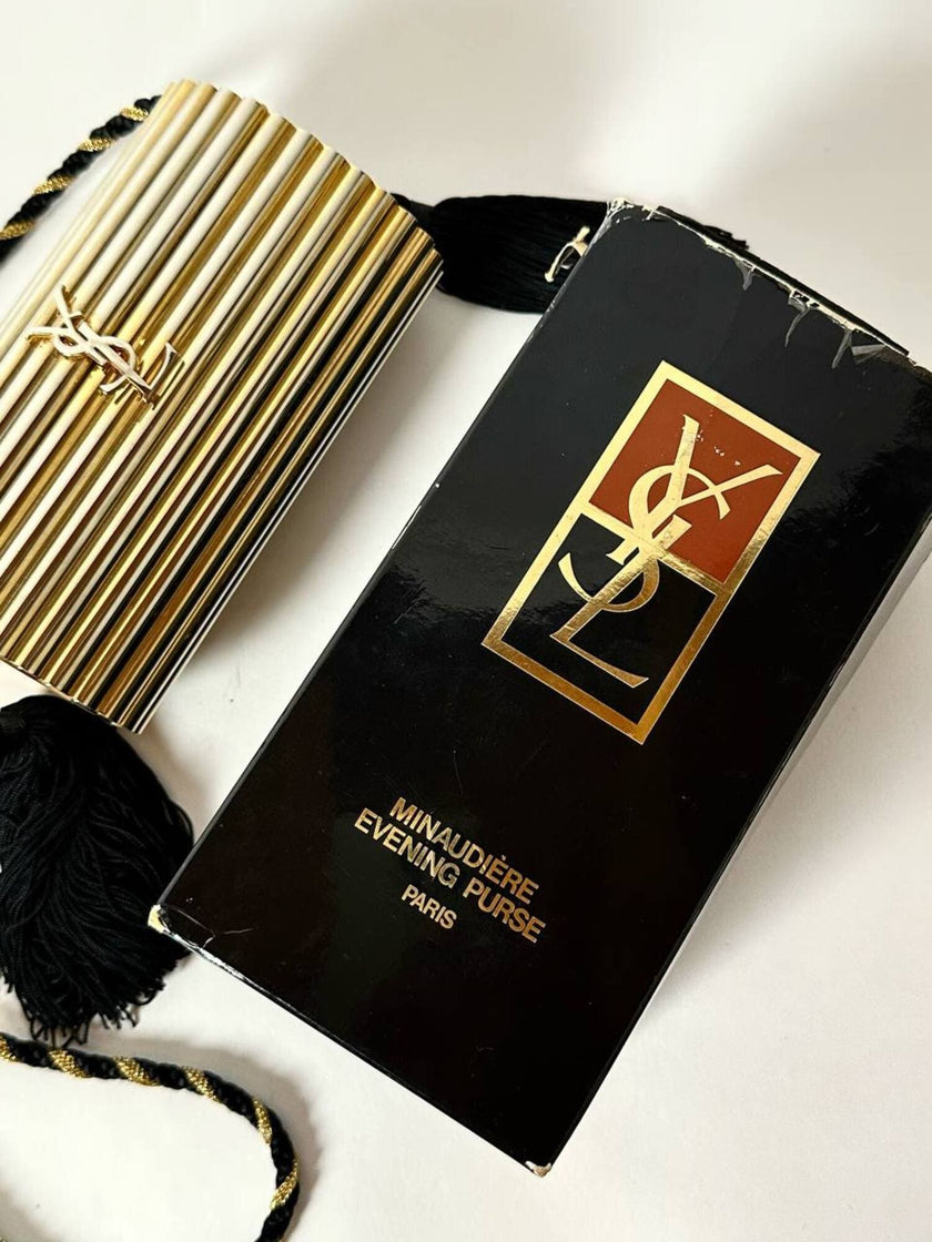 Yves Saint Laurent Minaudière Opium Evening Purse vintage