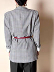 Blazer Yves Saint Laurent in rasato di lana principe di Galles