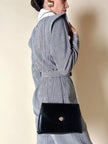 Borsa vintage Guy Laroche Paris in pelle nera