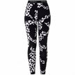 Yves Saint Laurent stretch chenille leggings in black and white abstract print