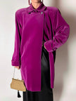 Cappottino vintage Enrico Coveri in velluto viola ciclamino