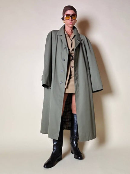 Trench oversize verde militare “Yves Saint Laurent”