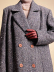 Cappotto Elena Miròin lana boutonné con motivo spinato