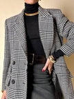 Blazer doppiopetto in lana principe di Galles “Yves Saint Laurent”