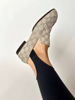 Mocassins Gucci vintage en daim avec motif monogramme GG