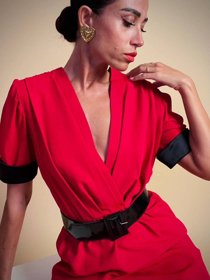 Clip dorate a forma di cuore “Yves Saint Laurent”