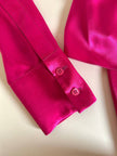 Abito longuette in raso di seta fucsia “Mulberry”