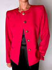 Blazer vintage Yves Saint Laurent Variation in rasato di lana rossa