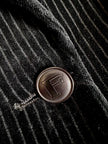 Blazer doppiopetto Antonio Fusco in velluto nero a coste