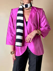 Blazer in shantung di seta ciclamino “Yves Saint Laurent”