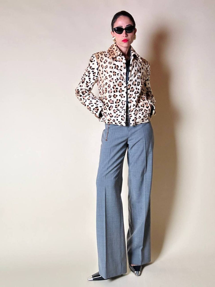 Giacca in cavallino leopardato “Iceberg”