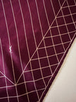 Mini foulard vintage Yves Saint Laurent bordeaux con loghi avorio