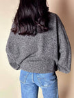 Maglione vintage Ballantyne modello oversize in lana grigio mélange