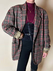 Les Copains houndstooth wool blazer
