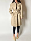 Vintage Burberry’s Trenchcoat aus beigem Gabardine mit passendem Gürtel und Check-Futter