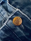 Jeans Yves Saint Laurent Vintage Boy-Friend in Denim Blu Scuro Slavato