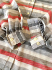 Camicia Yves Saint Laurent a righe multicolori con manica a pipistrello