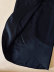 Gonna tulip nera in rasato di lana con riporti in raso “Guy Laroche”