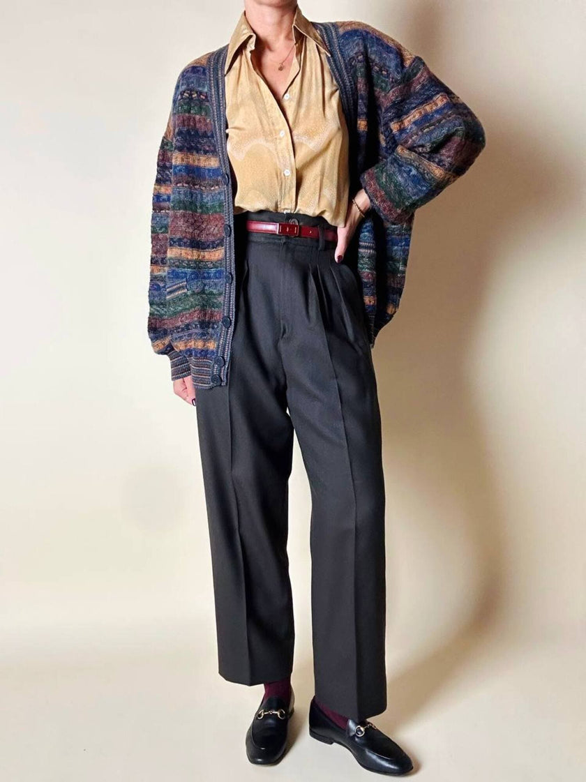 Cardigan Missoni Sport in lana operata a righe orizzontali