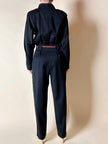 Jumpsuit vintage Yves Saint Laurent in lana nera