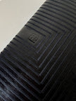Borsa vintage Fendi in pelle verniciata nera con cuciture concentriche