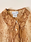 Camicia Laurèl in seta fantasia pitone nei toni del crema e marrone chiaro