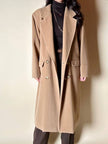 Cappotto doppiopetto Max Mara vintage in lana cammello chiaro