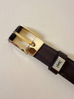 Vintage-Gürtel von Yves Saint Laurent aus dunkelbraunem Leder