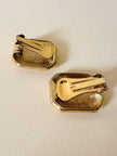 Clip ottagonali in metallo oro e smalto rosso
