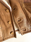 Schearling in pelle liscia color biscotto con vello naturale Marcus Creazioni