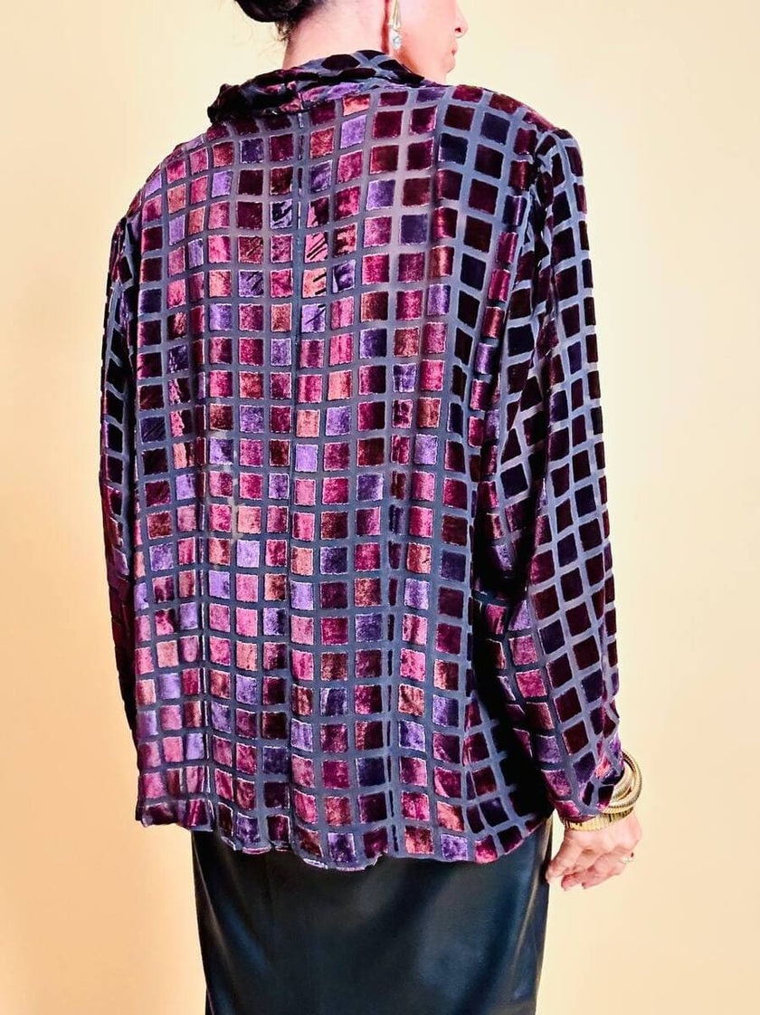 Camicia sartoriale in velluto dévoré