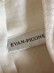 Camicia vintage con maxi fiocco in tessuto jacquard bianco Evan Picone