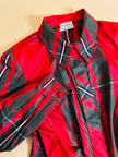 Camicia in taffetà di seta fantasia tartan 